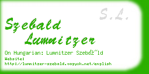 szebald lumnitzer business card